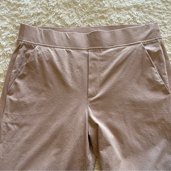 Athleta Brooklyn Womens Textured Ankle Stretch Pants Rose Pink - Picture 7 of 13